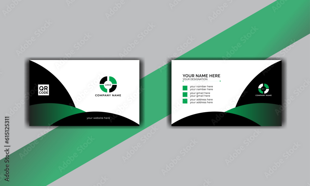 Simple business card design template. professional business card template. Creative and modern business card. Clean professional business card template. visiting card. Vector illustration