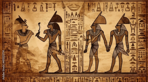 ancient historical egyptian drawings. Generative AI