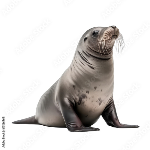 sea lion looking isolated on white