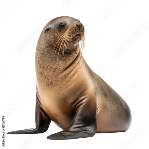 sea lion looking isolated on white