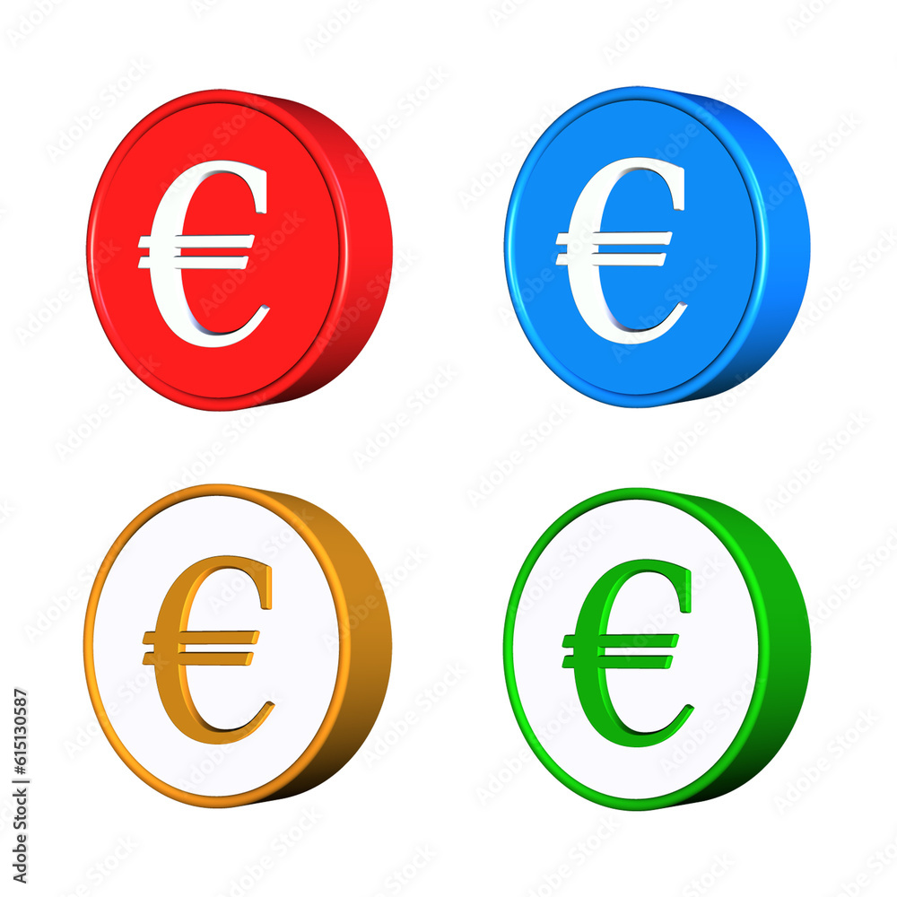 Fototapeta premium euro currency icon set