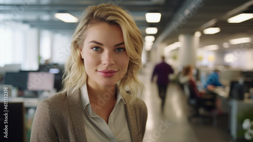 young adult woman, happy an...
