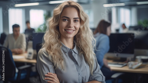 young adult woman, happy an...