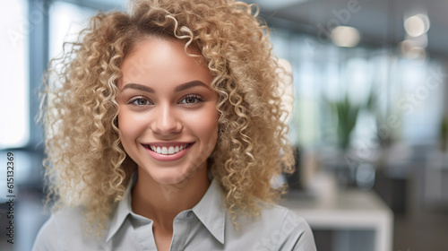 young adult woman, happy an...