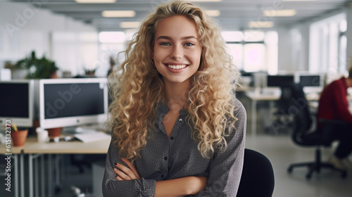 young adult woman, happy an...