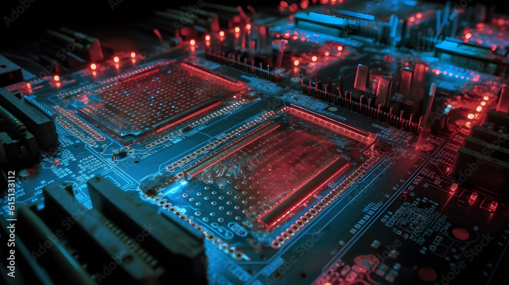 Fototapeta premium electronic circuit board ,generative ai