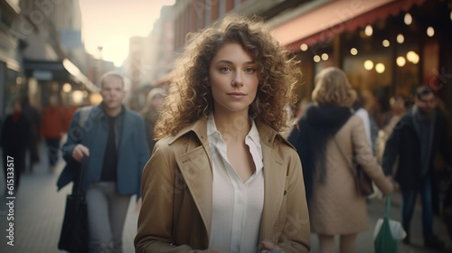 adult woman strolling throu...