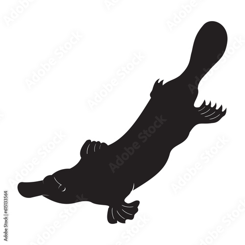 silhouette of a platypus