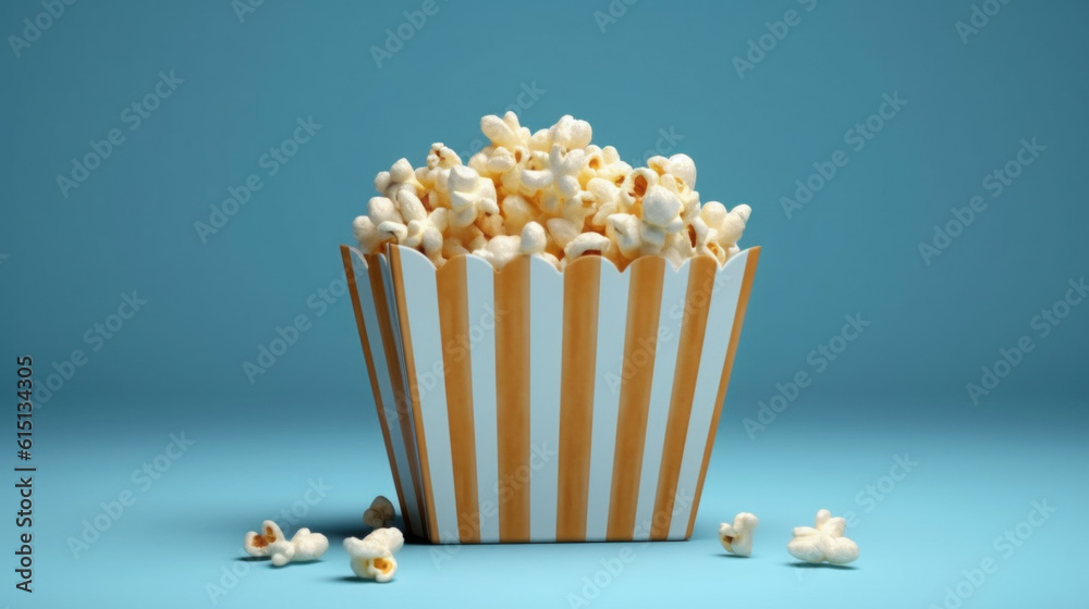 Full popcorn in a bucket