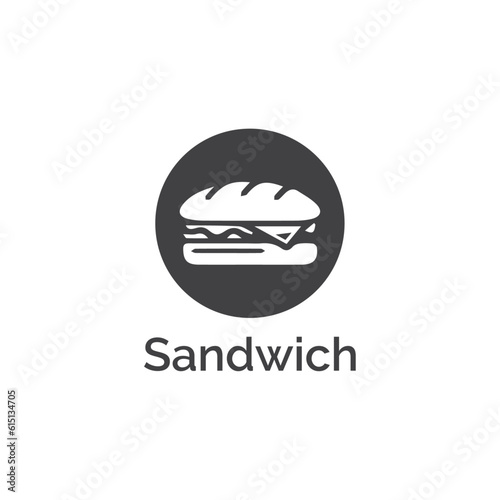 sandwich logo design vector templet,