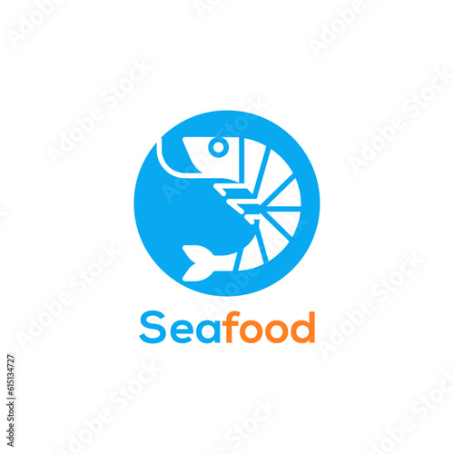 seafood logo design vector templet,