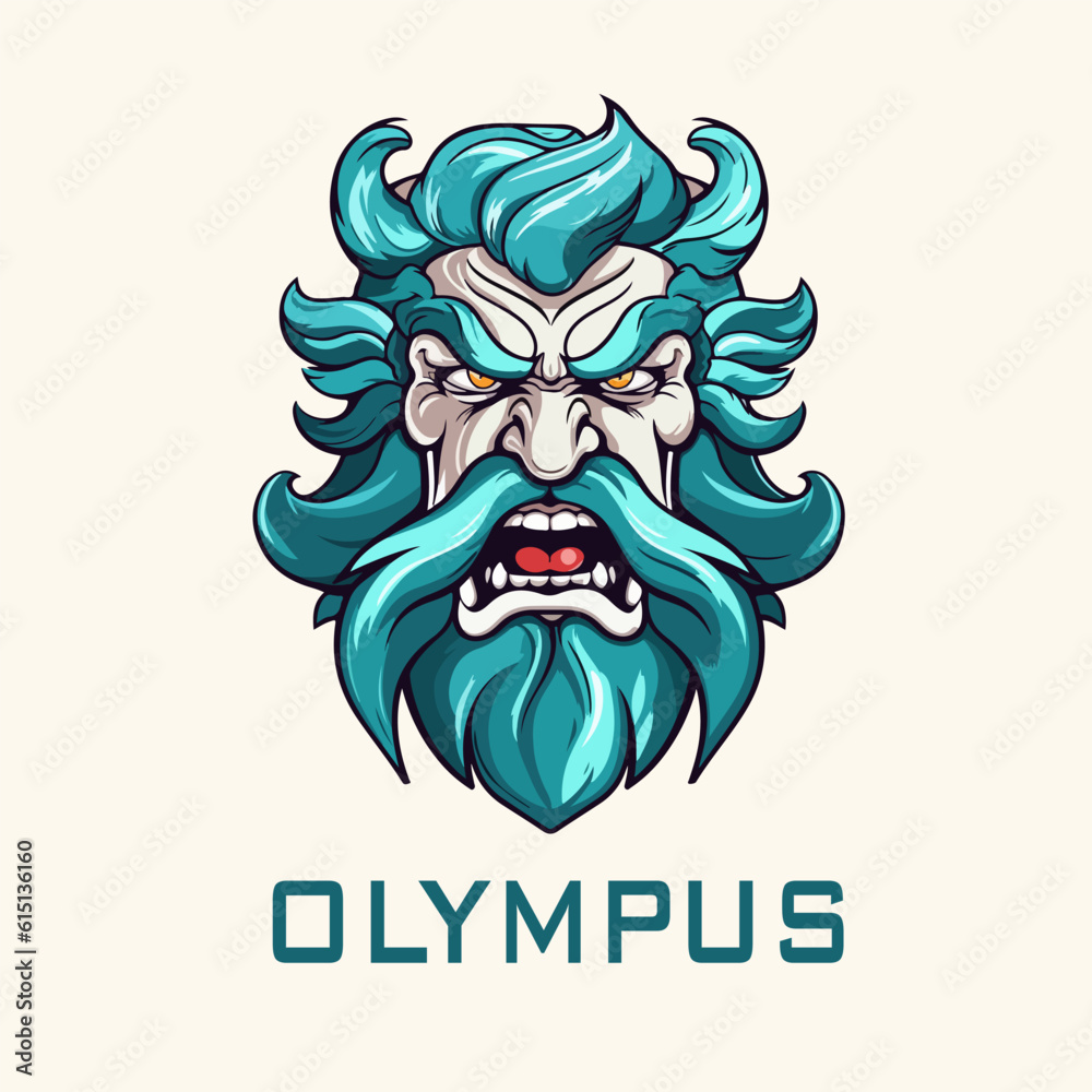 God Olympus logo e-sport vector