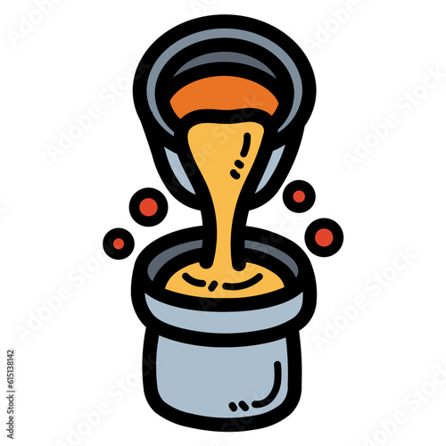 crucible filled outline icon style