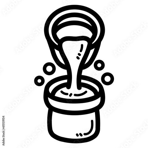 crucible line icon style
