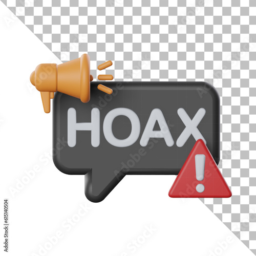 Hoax 3D Illustration