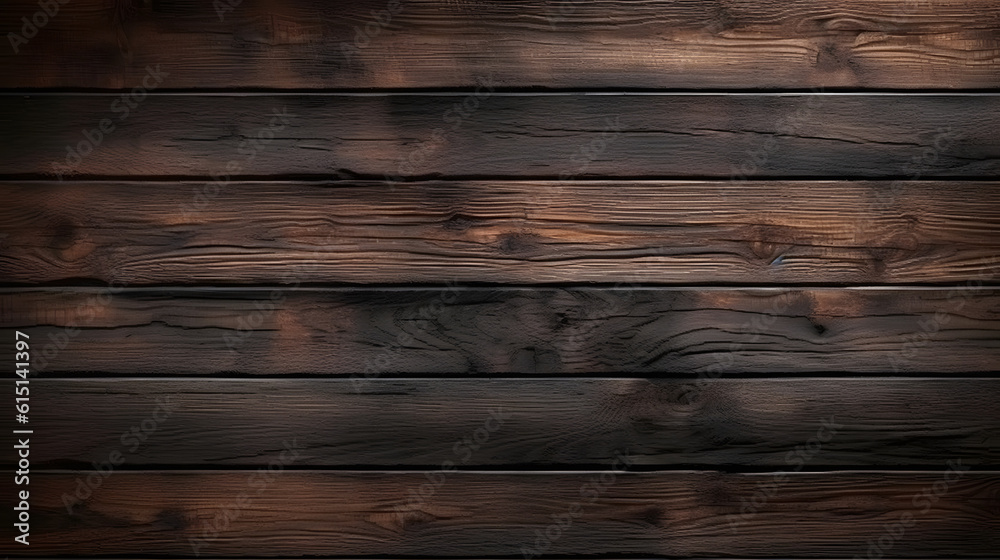 Fototapeta premium Timeless Beauty: Dark Wood Texture, Generative AI
