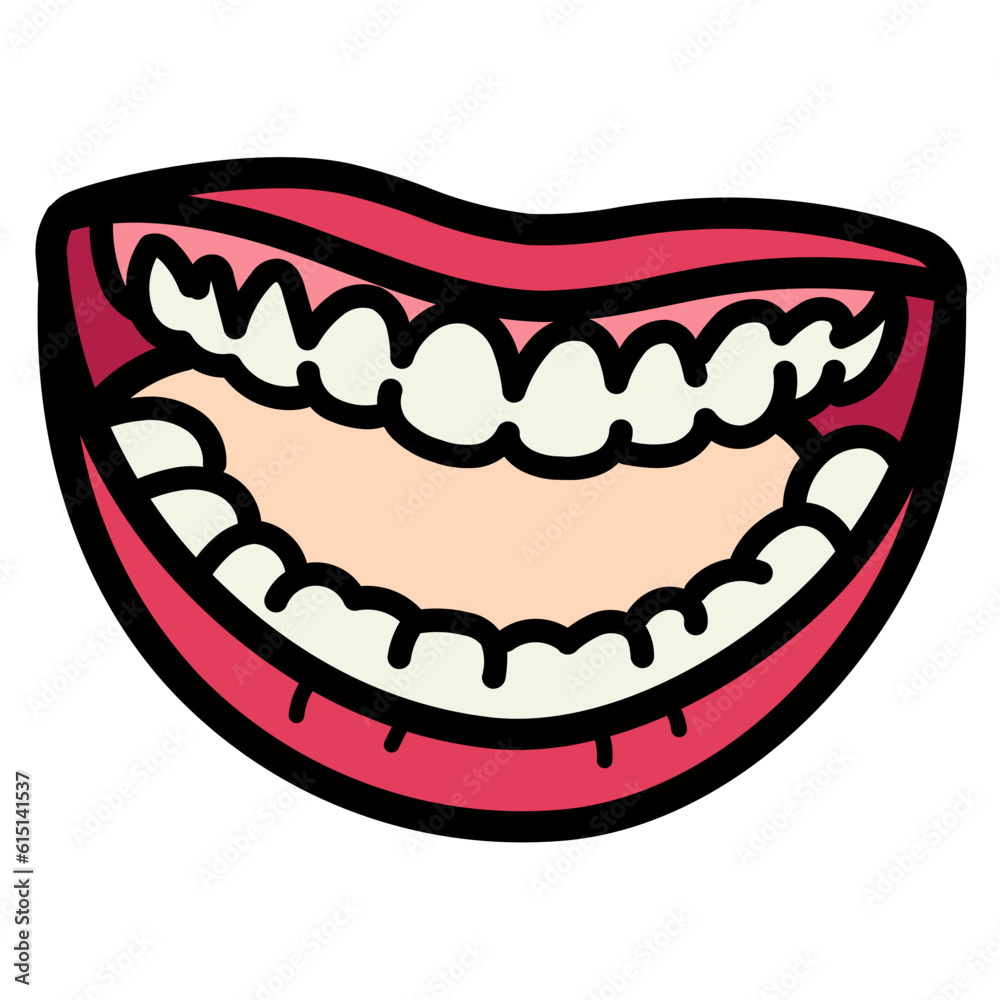 teeth filled outline icon style teeth filled outline icon style