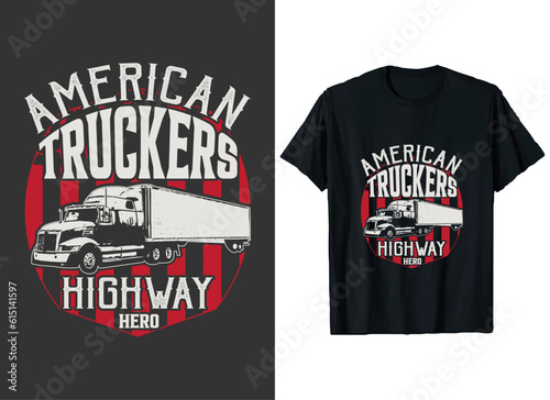 Truck T-Shirt Design Vector Graphic  Truck Driver t-shirts   American Truck lover T-Shirt Designs 