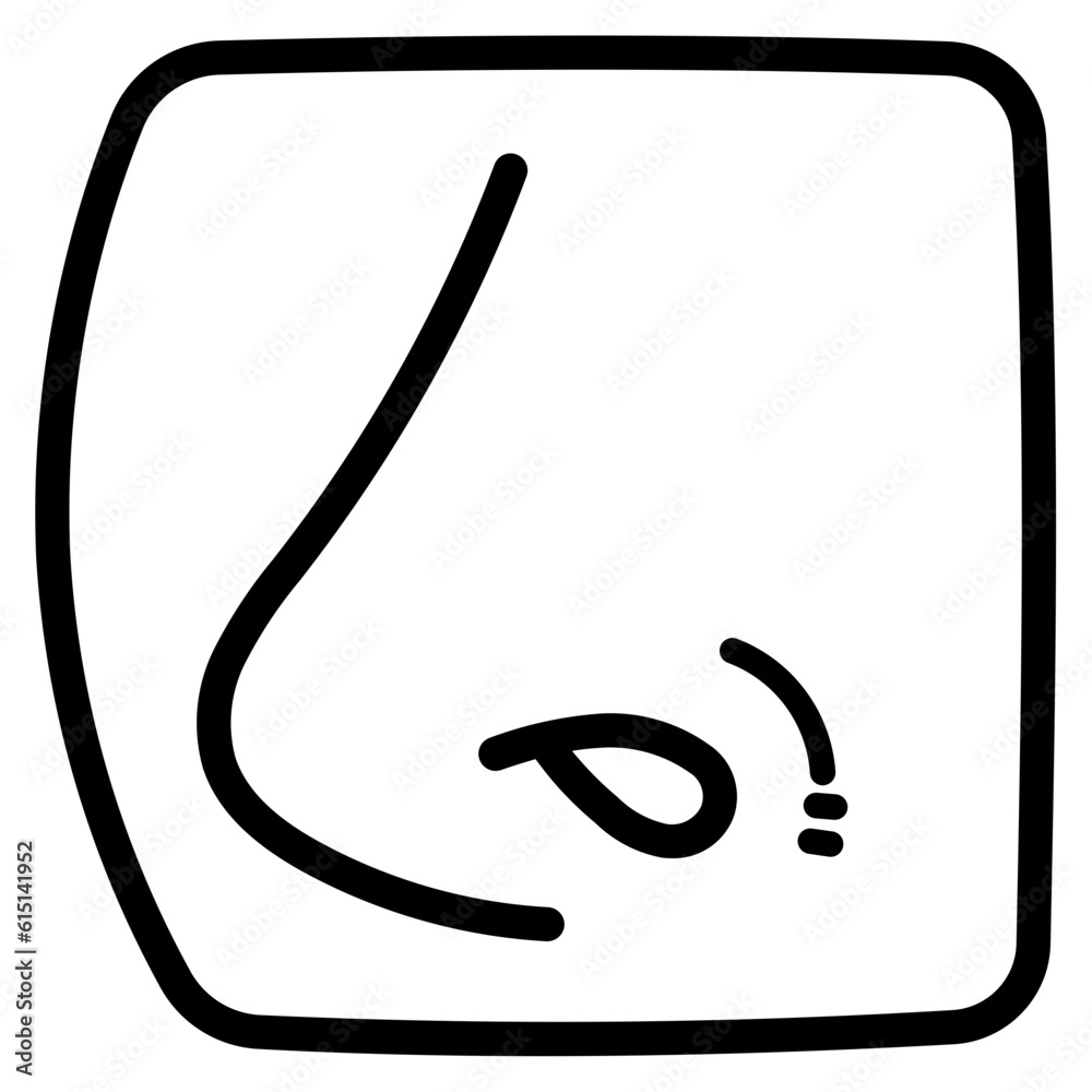 Fototapeta premium nose line icon style
