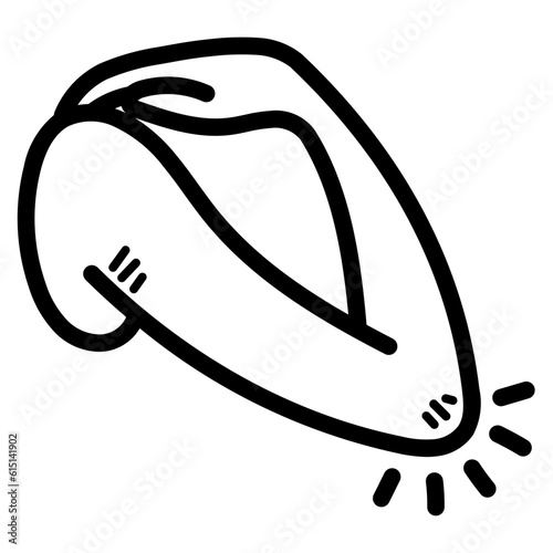 elbow line icon style