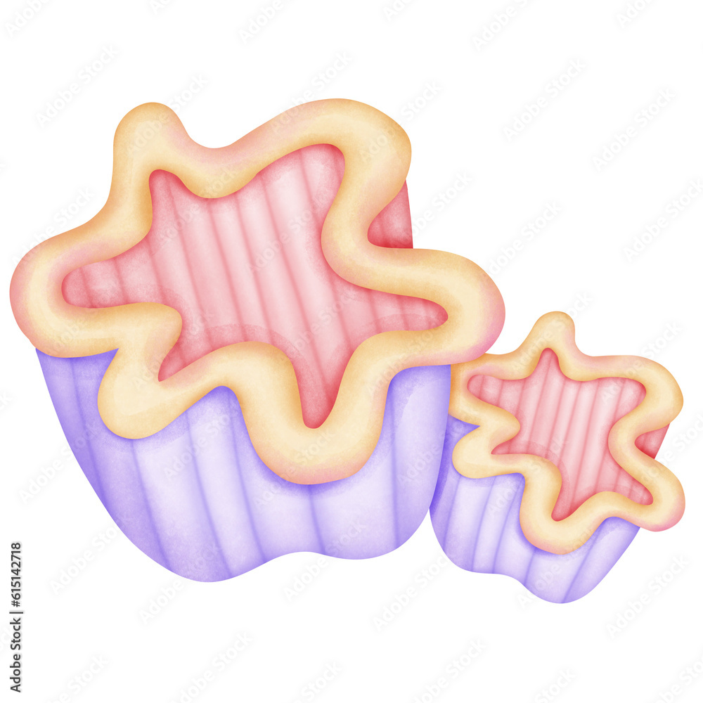 Two purple red coral illustration Two purple red coral illustration