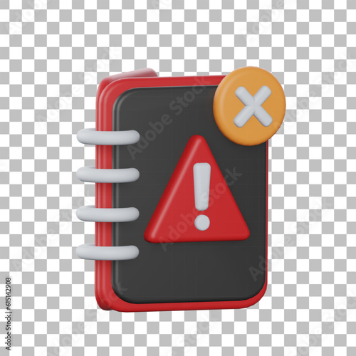 False Report 3D Illustration