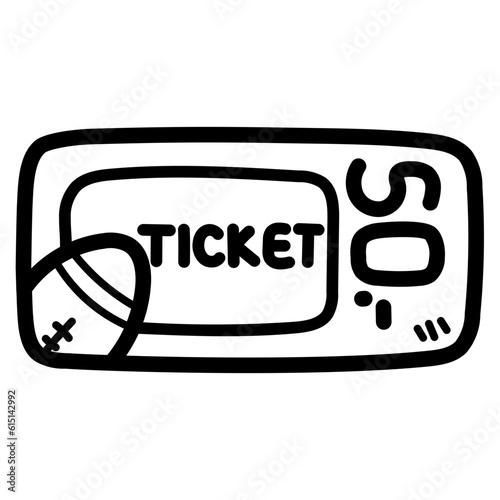 ticket line icon style
