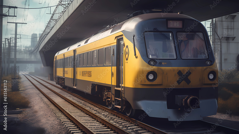 Naklejka premium AI Generated photos of nuclear train