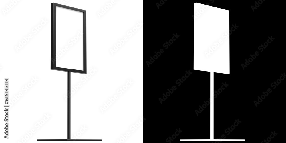 3D rendering illustration of a tabletop sign banner holder tent 3D rendering illustration of a tabletop sign banner holder tent