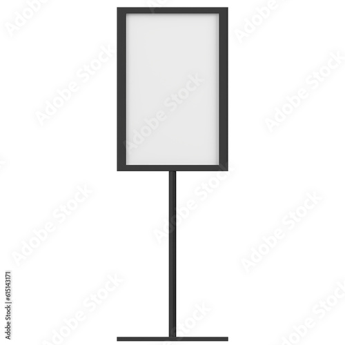 3D rendering illustration of a tabletop sign banner holder tent