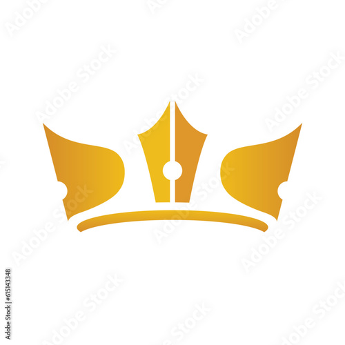 golden pen and crown icon