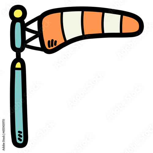 windsock filled outline icon style