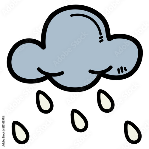 rainy filled outline icon style