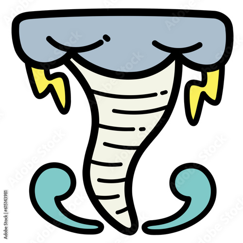 tornado filled outline icon style