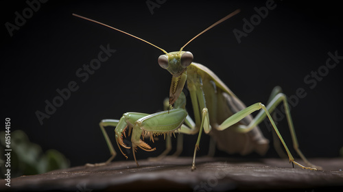 The Intricate Details of a Mantis Up Close. Generative AI © PIRMYN