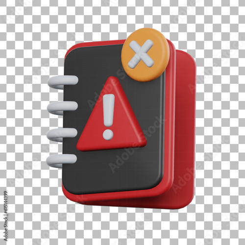 False Report 3D Illustration