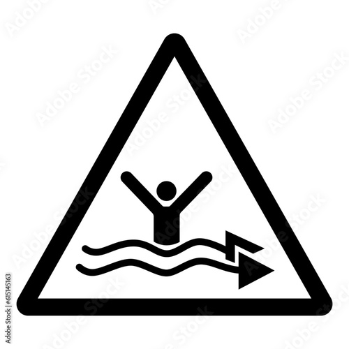 Strong Current Watch Out Symbol Sign, Vector Illustration, Isolate On White Background Label. EPS10