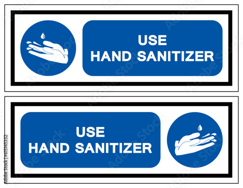 Please Use Hands Sanitizer Symbol Sign ,Vector Illustration, Isolate On White Background Label. EPS10