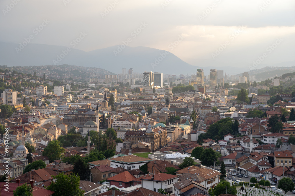 Vue panoramique de Sarajevo, Bosnie-Herzégovine