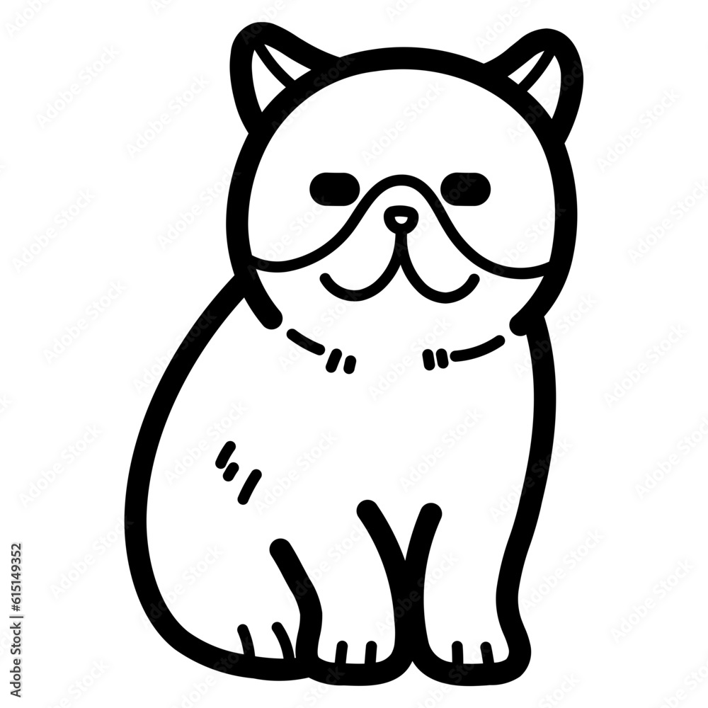 exotic cat line icon style exotic cat line icon style