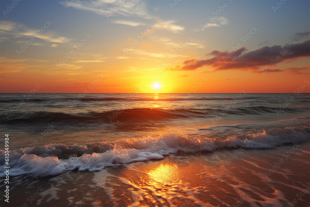 Generative AI.
beach sunset view background