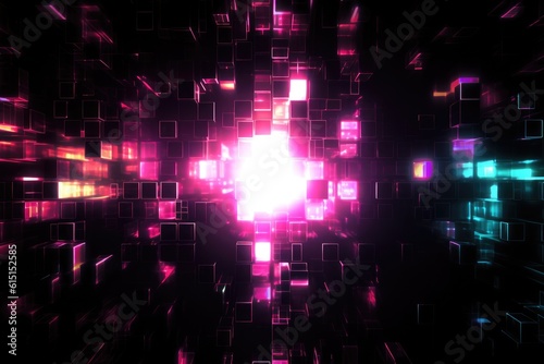 Colorful abstract background wall for photography with cube shapes Generative AI Illustration