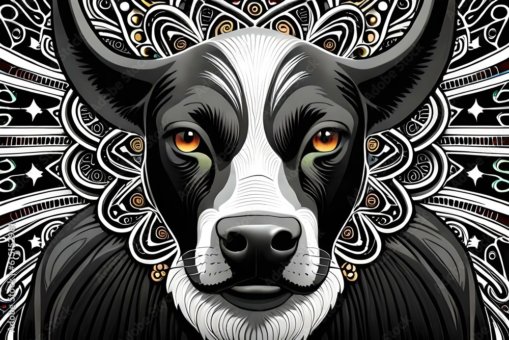 Φωτογραφία Stunning mandala art showcases the majestic beauty of an American bull