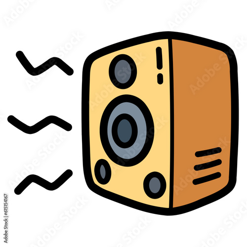 speaker filled outline icon style