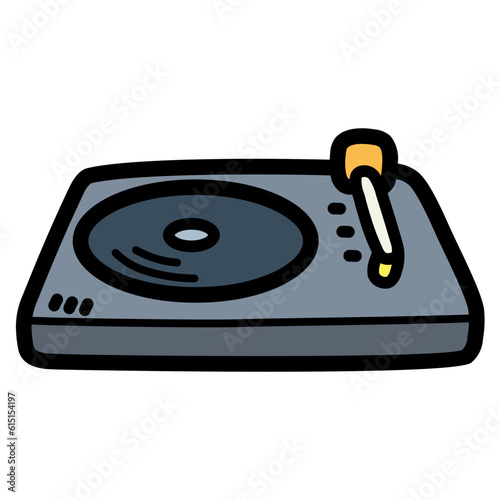 turntable filled outline icon style