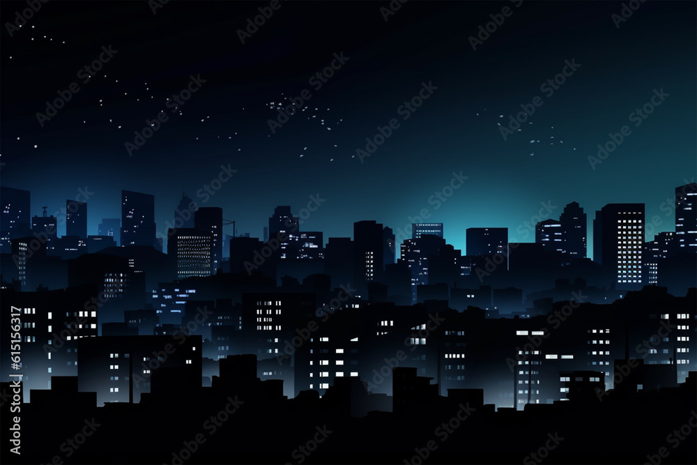 Generative AI.
city ​​view background at night