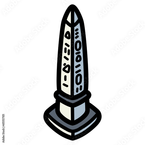 obelisk filled outline icon style