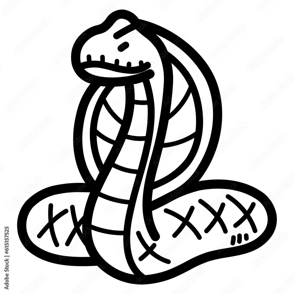 cobra line icon style cobra line icon style