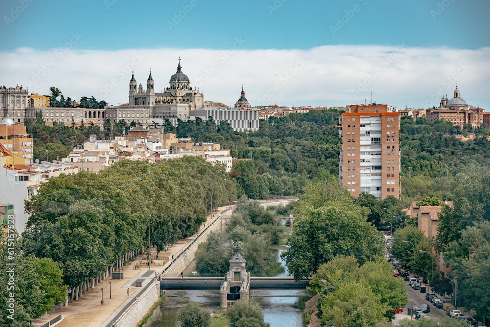 view of old spanish architecture in madrid