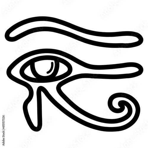 eye of ra line icon style